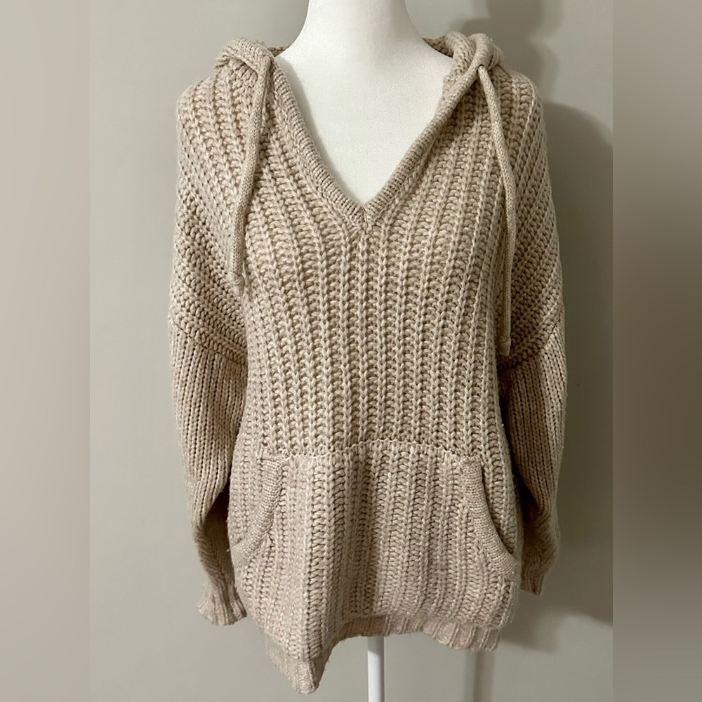aerie Hooded Sweater with Pocket, size small